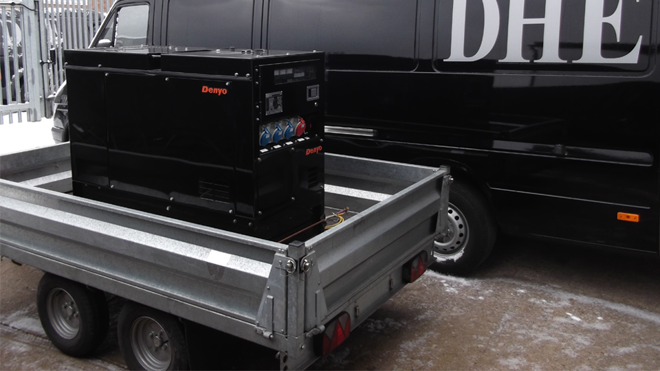 Durham Stage Hire 12.5KVA Super Silent Road Towable Diesel Generator